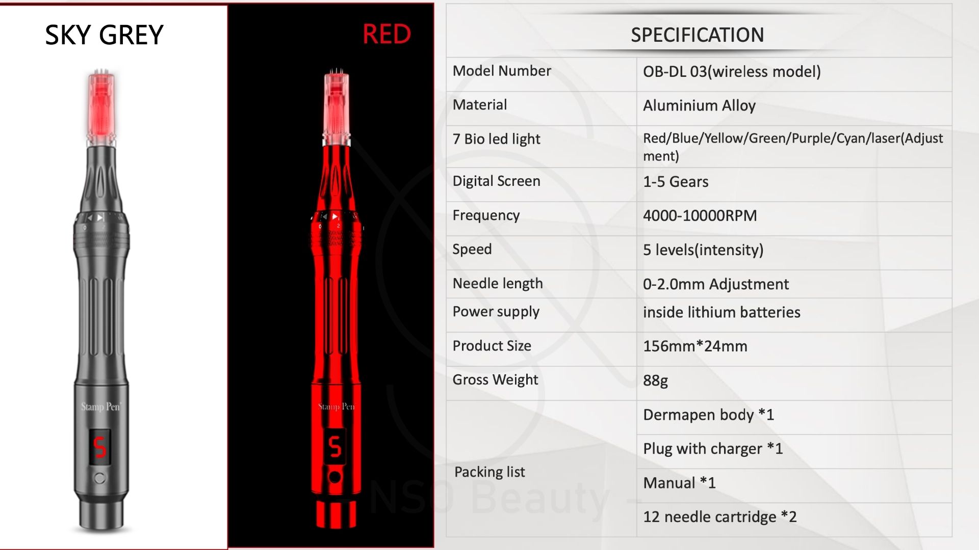 RED Stamp Pen – LED Light Therapy Microneedling Device - Image 4